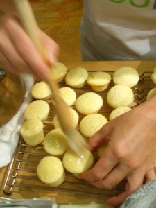 Mini Meyer Lemon Cupcakes with Cream Cheese Frosting