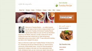 Tuesday Recipe Home Page