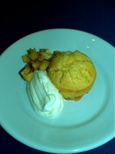 Mini Apple Upside-Down Cornmeal Cakes